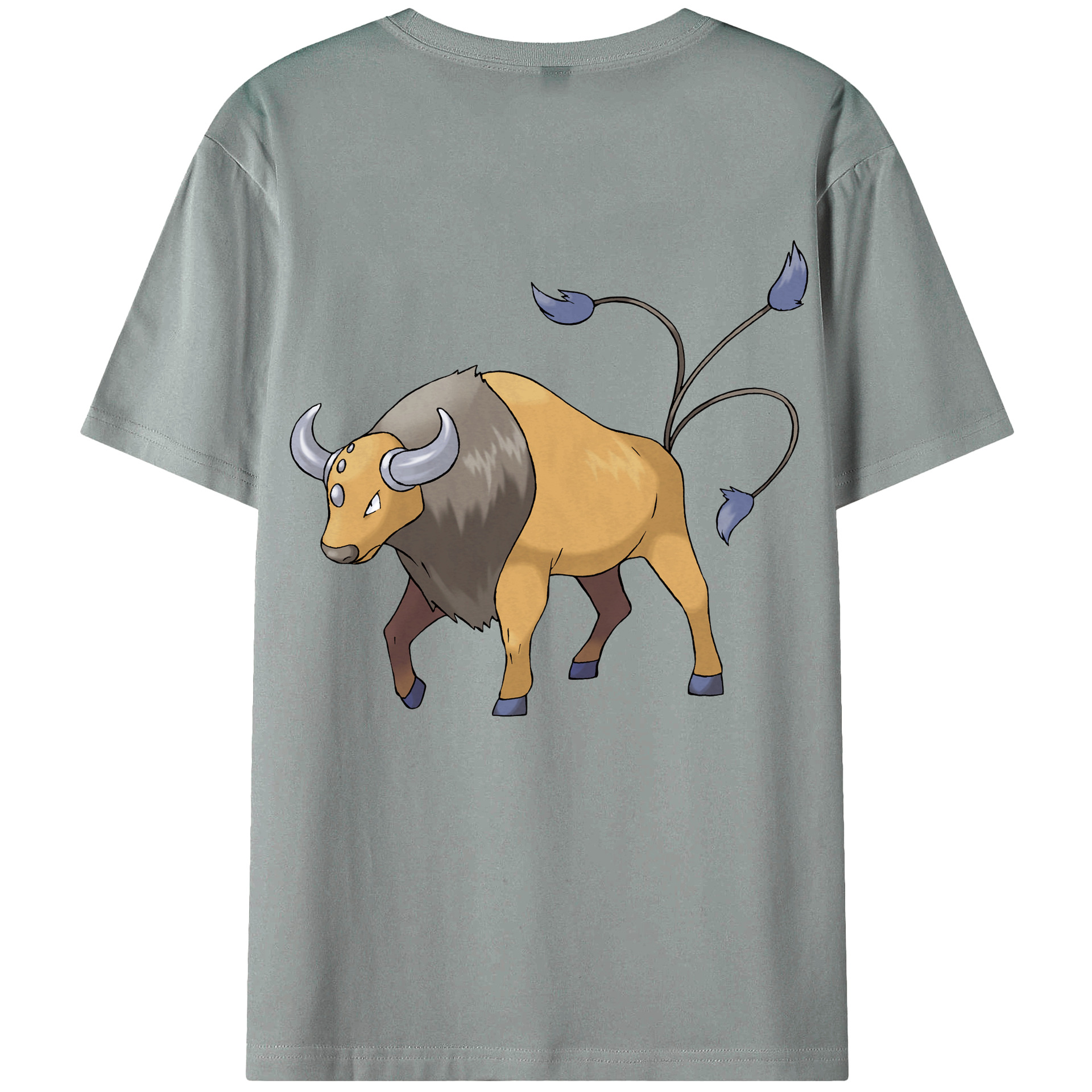 （画像用） ポケットモンスター Pokémon 綿100％ メンズ半袖Tシャツ（バックプリント） 通気性